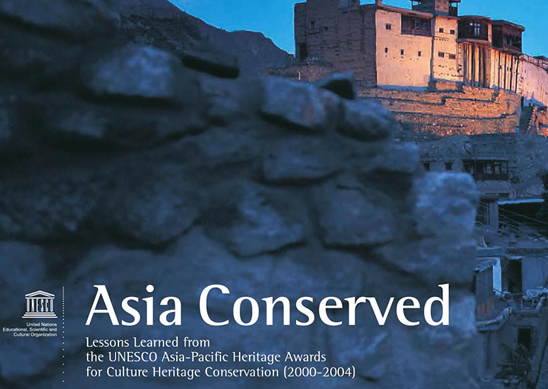 Cover of Asia Conserved, part of a nearly twenty-year program by UNESCO in which Chapman has played a central role